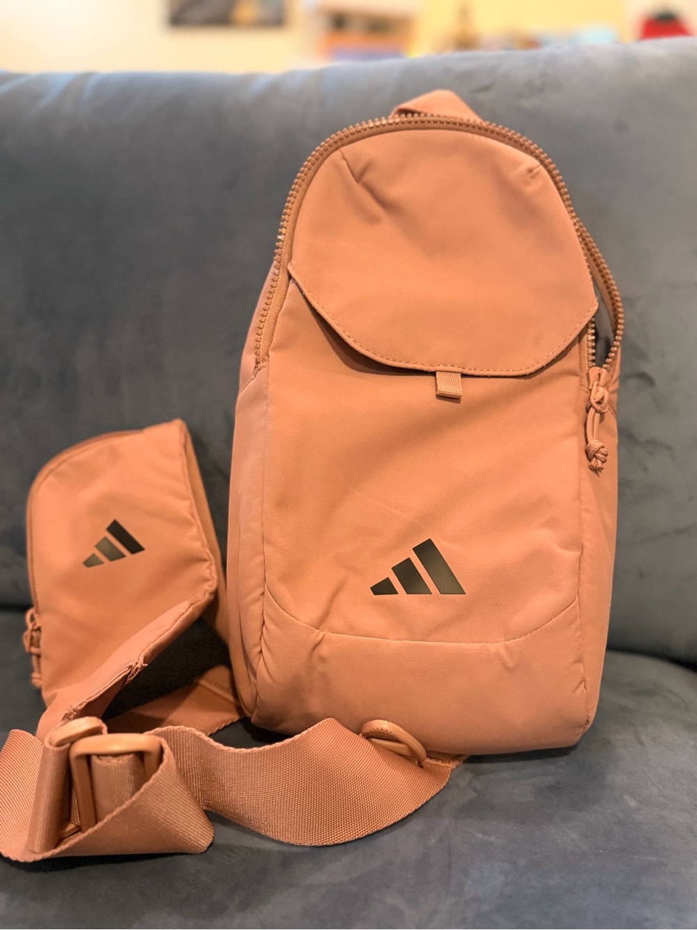 Adidas Women's Sling Crossbody Bag in Dusty Coral